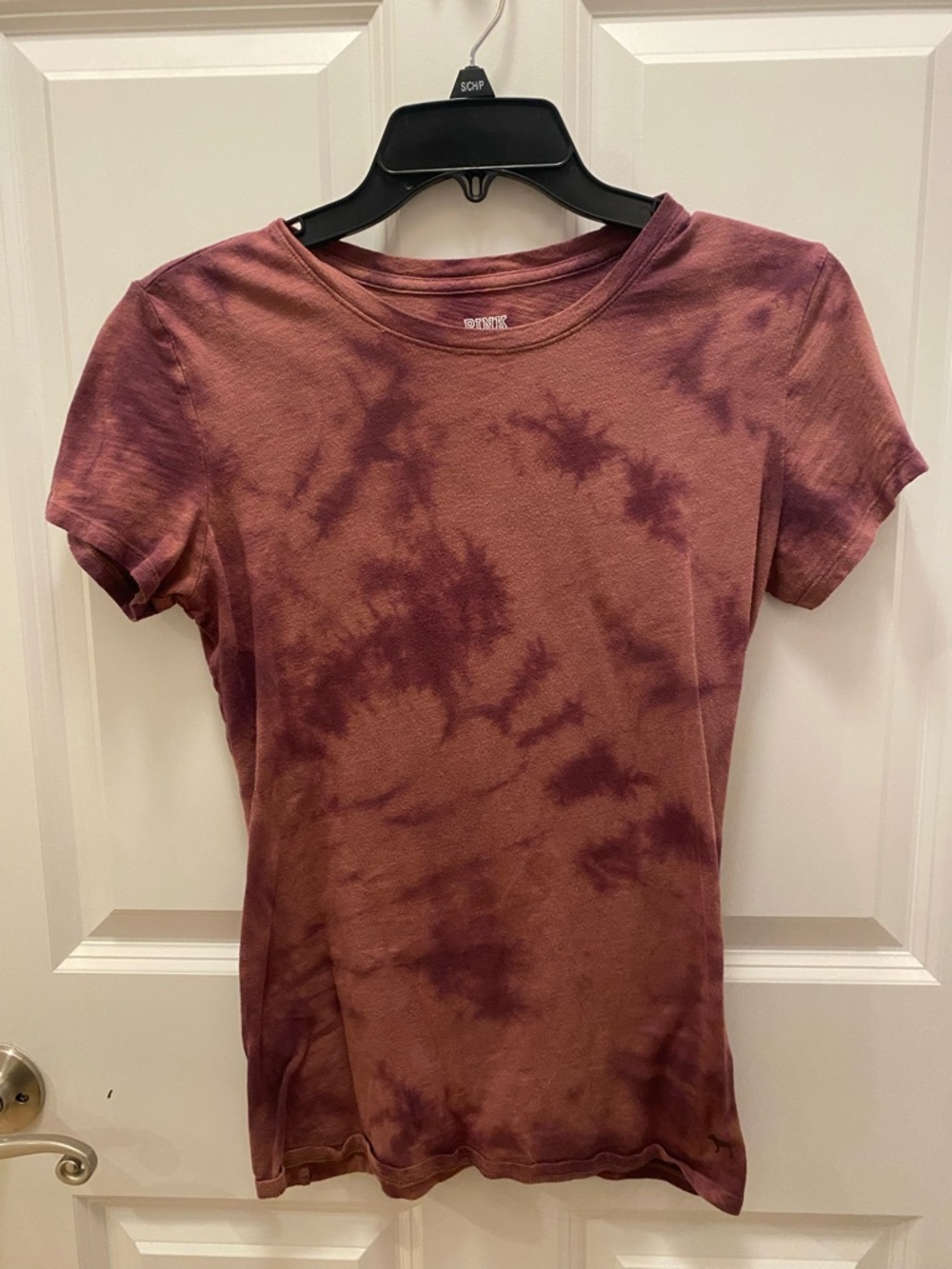PINK/Victoria's Secret Women's Pink and Purple Tie-Dye T-Shirt